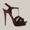 Yves Saint Laurent Tribute Sandal in Red (dark burgundy) - Lyst
