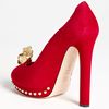 Alexander Mcqueen Open Toe Skull Pump in Red (cherry) - Lyst