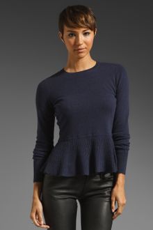 Autumn Cashmere Button Back Peplum Sweater - Lyst