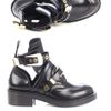 Balenciaga Cutout Leather Ankle Boots in Black - Lyst