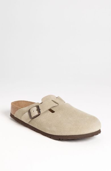 boston birkenstock taupe suede