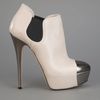Casadei Platform Bootie in Beige (nude) - Lyst