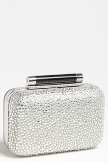 Diane Von Furstenberg Tonda Small Pavé Crystal Patent Leather Clutch - Lyst