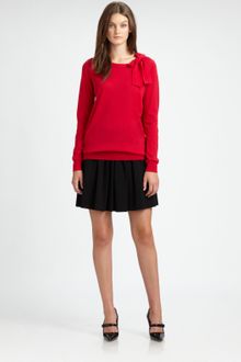 DKNY Merino Wool Bowneck Sweater - Lyst