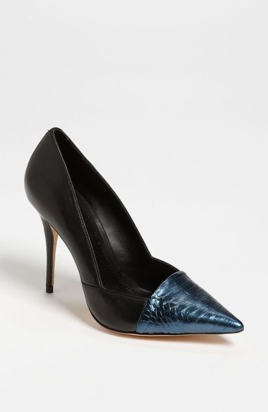 Elizabeth And James Sash Pump in Black (blue multi) - Lyst