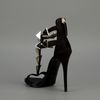 Giuseppe Zanotti Tbar Spiked Sandal in Black - Lyst