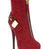 Giuseppe Zanotti Buckled Ankle Boot in Red (burgundy) - Lyst