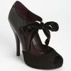 Gucci Velvet Ribbon Open Toe Pump in Black - Lyst