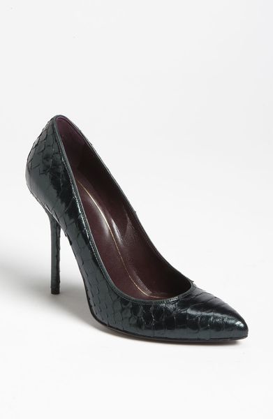 Gucci Genuine Python Pump in Green - Lyst