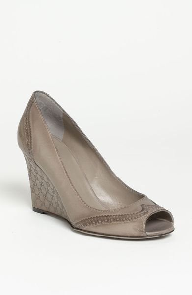 Gucci Johanna Wedge in Gray (grey) - Lyst