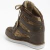 Jeffrey Campbell Gio Hidden Wedge Sneaker in Brown (khaki gold) - Lyst