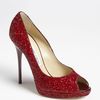 Jimmy Choo Quiet Glitter Pump in Red - Lyst