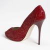 Jimmy Choo Quiet Glitter Pump in Red - Lyst