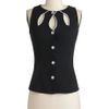 Modcloth Swellheeled Top in Black (white) - Lyst