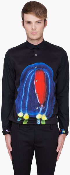 Paul Smith Black Jelly Fish Print Shirt - Lyst