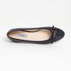 Prada Bow Ballerina Flat in Black (navy) - Lyst