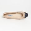 Prada Bow Ballerina Flat in Beige (nude/ black) - Lyst