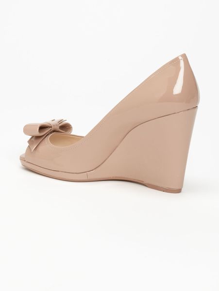 prada nude wedge