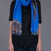 Stella Mccartney Fringed Scarf in Blue (sky) - Lyst