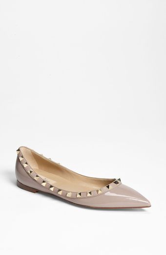 Valentino Rockstud Ballerina Flat - Lyst