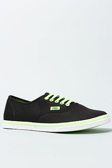 Vans The Authentic Lo Pro Sneaker in Black and Neon Green - Lyst
