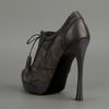 Yves Saint Laurent Laceup Pump in Gray (grey) - Lyst