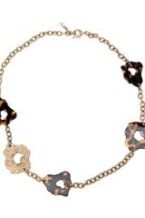 Yves Saint Laurent Leopard Print Necklace