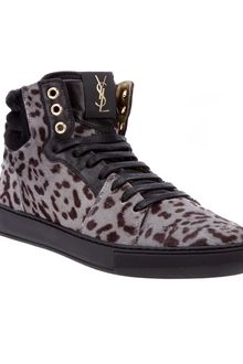 Yves Saint Laurent Leopard Print Sneaker - Lyst