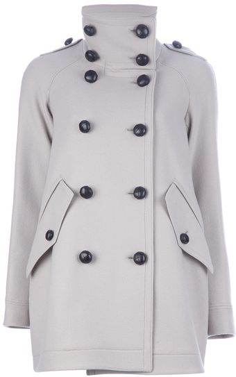 Burberry Brit Double Breasted Coat - Lyst