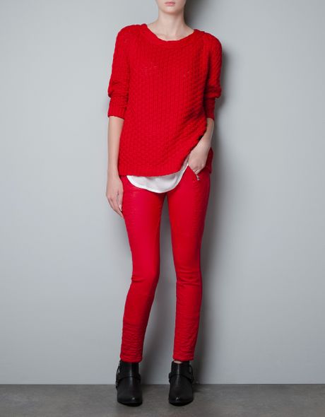 zara-red-jumper-with-cable-knit-collar-product-1-4583681-050794639 ...
