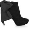 Alexander Mcqueen Bowembellished Suede Boots in Black - Lyst