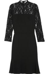 DKNY Lace and Crepe Dress