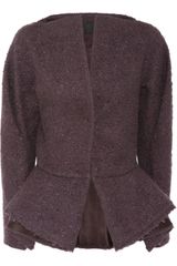 Haider Ackermann Bouclé Wool Blend Peplum Jacket