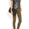 J Brand Brocade Flocked Low Rise Skinny Jeans in Khaki (blue) - Lyst