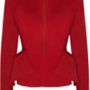Lanvin Peplum Woolblend Jacket in Red - Lyst