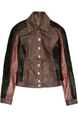 Missoni Paneled Leather and Calf Hair Jacket