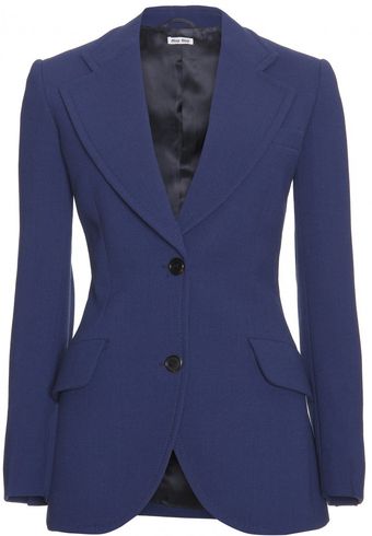 Miu Miu Crepe Blazer - Lyst