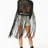 Nasty Gal Ascii Leather Moto Jacket Fringe in Black - Lyst
