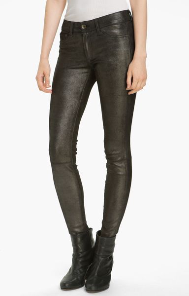 Rag & Bone Jean Stretch Leather Leggings in Black (anthracite) - Lyst