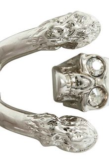 Alexander McQueen Horseshoe Skull Ring Ottone - Lyst
