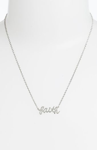Ariella Collection Messages Love Script Pendant Necklace - Lyst