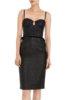 Bottega Veneta Pixel Pattern Corset Dress - Lyst
