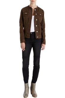 Christopher Kane X J Brand Collarless Denim Jacket - Lyst