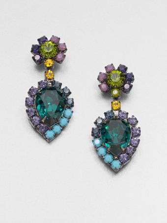 Dannijo Swarovski Crystal Drop Earrings - Lyst