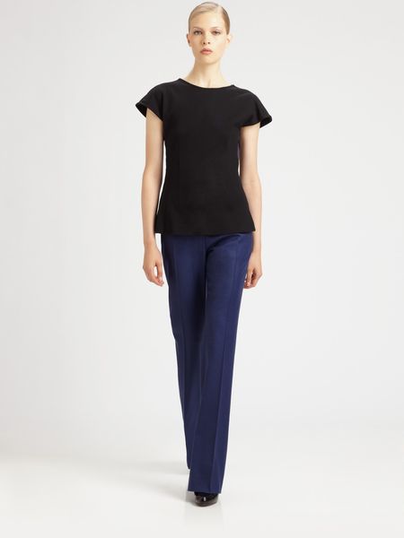 Fendi Wool Flannel Pants in Blue - Lyst