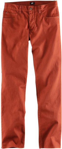 H&m Trousers in Brown for Men (rust) - Lyst