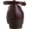 Jil Sander Ankle Strap Platform Wedge in Red (wine) - Lyst