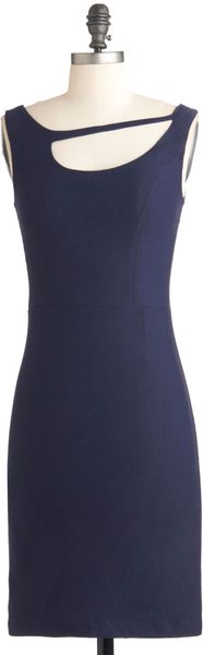 Modcloth Comma Way with Me Dress in Blue (navy) - Lyst