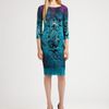 Roberto Cavalli Printed Jersey Dress in Blue (turquoise) - Lyst