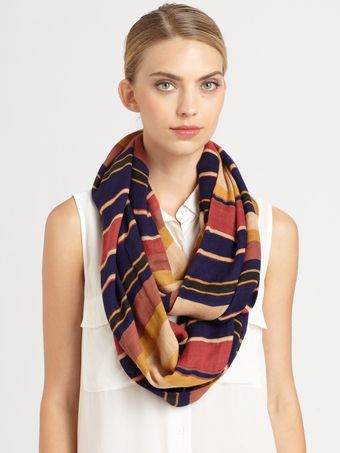 Theodora & Callum 70s Striped Infinity Scarf - Lyst